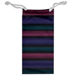 Stripes Pink Purple Teal Grey Jewelry Bag Back