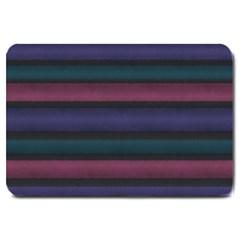 Stripes Pink Purple Teal Grey Large Doormat 