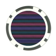 Stripes Pink Purple Teal Grey Poker Chip Card Guard