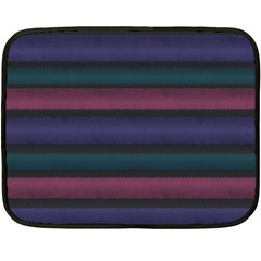 Stripes Pink Purple Teal Grey Fleece Blanket (Mini)