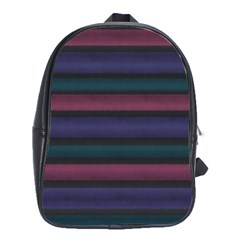 Stripes Pink Purple Teal Grey School Bag (Large)