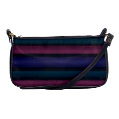 Stripes Pink Purple Teal Grey Shoulder Clutch Bag