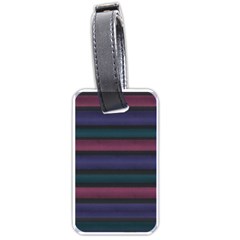 Stripes Pink Purple Teal Grey Luggage Tags (One Side) 