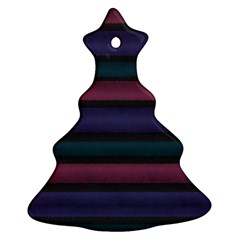 Stripes Pink Purple Teal Grey Ornament (Christmas Tree) 