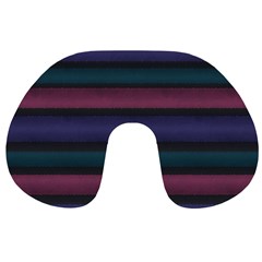 Stripes Pink Purple Teal Grey Travel Neck Pillows