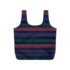 Stripes Pink Purple Teal Grey Full Print Recycle Bag (S)