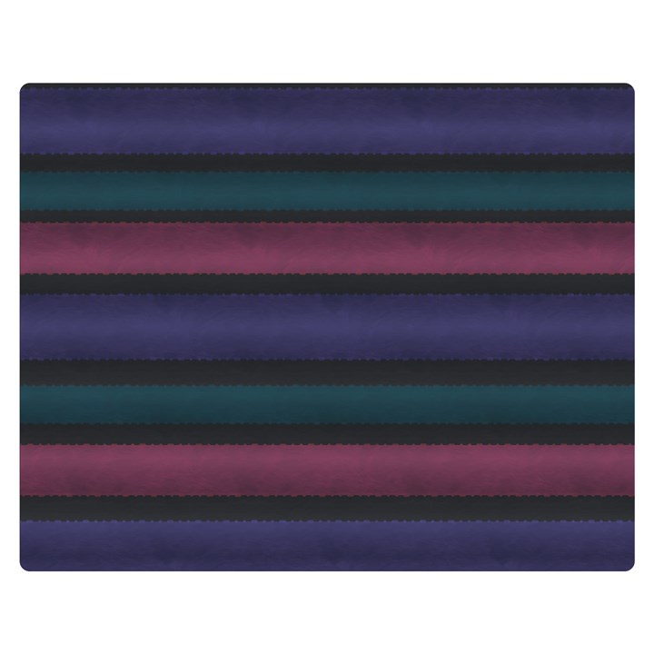 Stripes Pink Purple Teal Grey Double Sided Flano Blanket (Medium) 