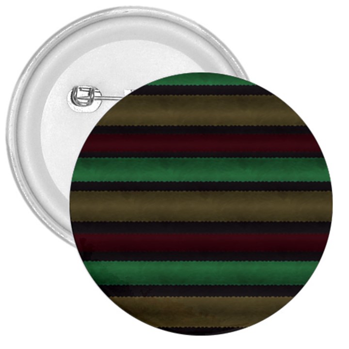 Stripes Green Red Yellow Grey 3  Buttons