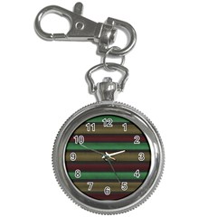 Stripes Green Red Yellow Grey Key Chain Watches