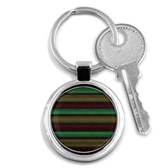 Stripes Green Red Yellow Grey Key Chains (Round) 