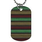 Stripes Green Red Yellow Grey Dog Tag (One Side) Front