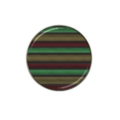 Stripes Green Red Yellow Grey Hat Clip Ball Marker by BrightVibesDesign