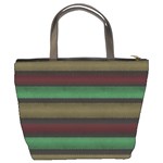 Stripes Green Red Yellow Grey Bucket Bag Back