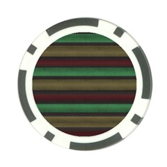 Stripes Green Red Yellow Grey Poker Chip Card Guard (10 pack)