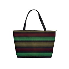 Stripes Green Red Yellow Grey Classic Shoulder Handbag