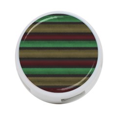 Stripes Green Red Yellow Grey 4-port Usb Hub (two Sides) by BrightVibesDesign