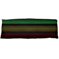 Stripes Green Red Yellow Grey Body Pillow Case (Dakimakura)