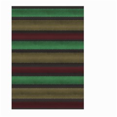 Stripes Green Red Yellow Grey Large Garden Flag (two Sides) by BrightVibesDesign