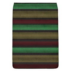 Stripes Green Red Yellow Grey Removable Flap Cover (l) by BrightVibesDesign