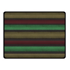 Stripes Green Red Yellow Grey Double Sided Fleece Blanket (Small) 