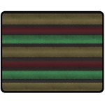 Stripes Green Red Yellow Grey Double Sided Fleece Blanket (Medium)  58.8 x47.4  Blanket Back