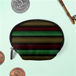 Stripes Green Red Yellow Grey Accessory Pouch (Small) Back