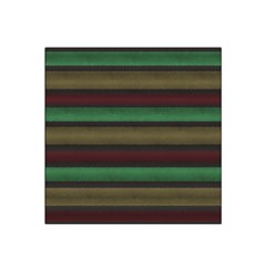 Stripes Green Red Yellow Grey Satin Bandana Scarf