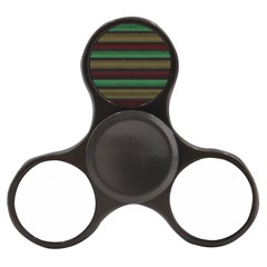 Stripes Green Red Yellow Grey Finger Spinner