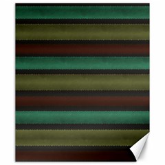 Stripes Green Yellow Brown Grey Canvas 20  X 24  by BrightVibesDesign