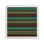 Stripes Green Yellow Brown Grey Memory Card Reader (Square) Front