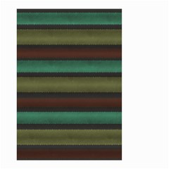 Stripes Green Yellow Brown Grey Small Garden Flag (two Sides) by BrightVibesDesign