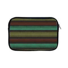 Stripes Green Yellow Brown Grey Apple Ipad Mini Zipper Cases by BrightVibesDesign