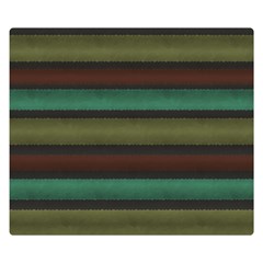 Stripes Green Yellow Brown Grey Double Sided Flano Blanket (small)  by BrightVibesDesign