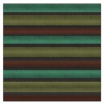 Stripes Green Yellow Brown Grey Large Satin Scarf (Square) Front