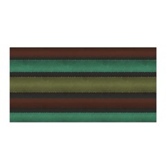 Stripes Green Yellow Brown Grey Satin Wrap by BrightVibesDesign