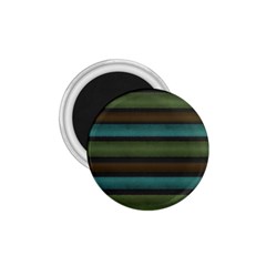 Stripes Teal Yellow Brown Grey 1 75  Magnets by BrightVibesDesign