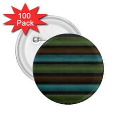 Stripes Teal Yellow Brown Grey 2 25  Buttons (100 Pack)  by BrightVibesDesign