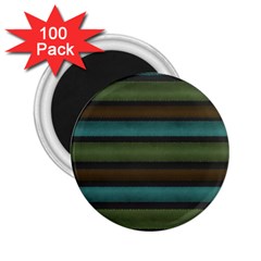 Stripes Teal Yellow Brown Grey 2 25  Magnets (100 Pack)  by BrightVibesDesign