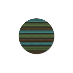 Stripes Teal Yellow Brown Grey Golf Ball Marker by BrightVibesDesign