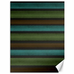 Stripes Teal Yellow Brown Grey Canvas 36  X 48  by BrightVibesDesign