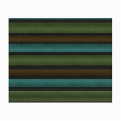 Stripes Teal Yellow Brown Grey Small Glasses Cloth (2-side) by BrightVibesDesign