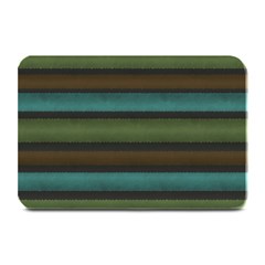 Stripes Teal Yellow Brown Grey Plate Mats by BrightVibesDesign