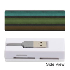 Stripes Teal Yellow Brown Grey Memory Card Reader (stick) by BrightVibesDesign