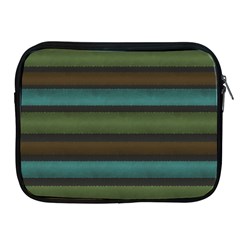 Stripes Teal Yellow Brown Grey Apple Ipad 2/3/4 Zipper Cases by BrightVibesDesign