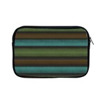 Stripes Teal Yellow Brown Grey Apple iPad Mini Zipper Cases Front