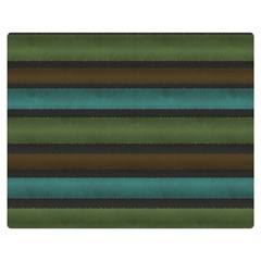 Stripes Teal Yellow Brown Grey Double Sided Flano Blanket (medium)  by BrightVibesDesign