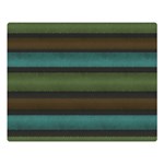 Stripes Teal Yellow Brown Grey Double Sided Flano Blanket (Large)  80 x60  Blanket Front