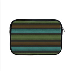 Stripes Teal Yellow Brown Grey Apple Macbook Pro 15  Zipper Case by BrightVibesDesign