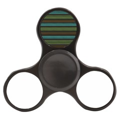 Stripes Teal Yellow Brown Grey Finger Spinner