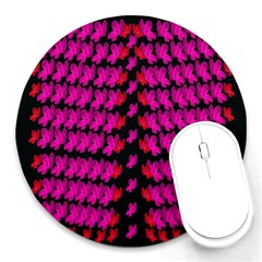 Flowers Coming From Above Round Mousepads by pepitasart